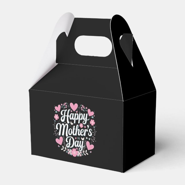 Happy Mother's Day Cute Floral Mum Grandma Favour Box (Front Side)