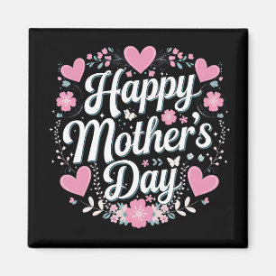 Happy Mother's Day Cute Floral Mum Grandma Magnet