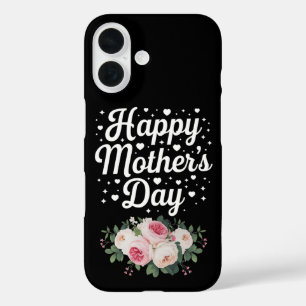 Happy Mother's Day Cute Floral Mum Grandma Wife iPhone 16 Case