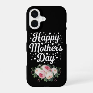 Happy Mother's Day Cute Floral Mum Grandma Wife iPhone 16 Case