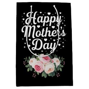 Happy Mother's Day Cute Floral Mum Grandma Wife Medium Gift Bag