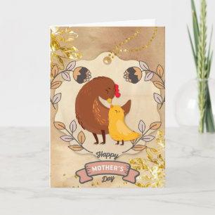 Happy Mother's Day Cute Fun Chicken and Chick Card