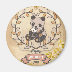 Happy Mother's Day Cute Fun Panda Bear Magnet