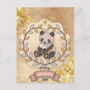 Happy Mother's Day Cute Fun Panda Bear Postcard