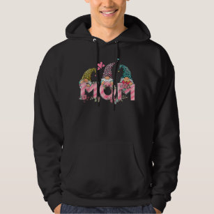 Happy Mothers Day Cute Gnomes Floral For Mum Daugh Hoodie