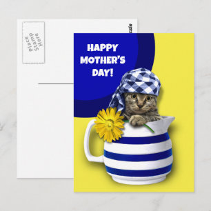Happy Mother's Day. Cute Kitten  Postcard