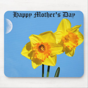 Happy Mother's Day Daffodils Gold Medal flowers Mouse Mat