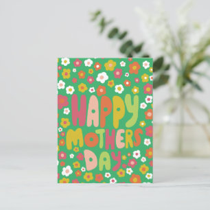 HAPPY MOTHERS DAY Daisies Cute Customised Colourfu Postcard