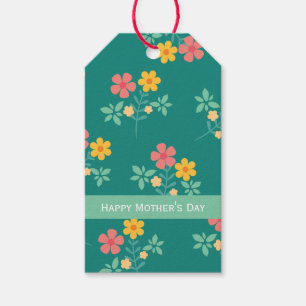 Happy Mother's Day Daisy Vintage Bouquet in Green Gift Tags