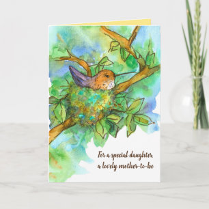 Happy Mothers Day Daughter Hummingbird Nesting Card