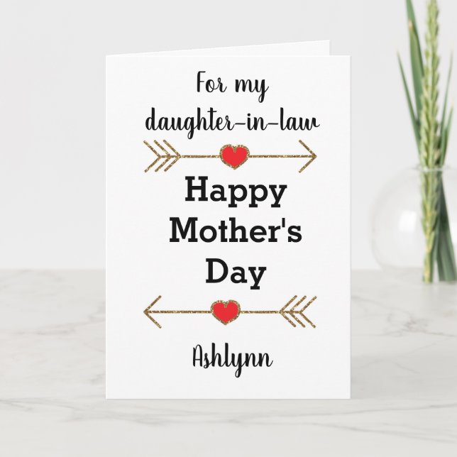 Happy Mother's Day Daughter-In-Law Card (Front)