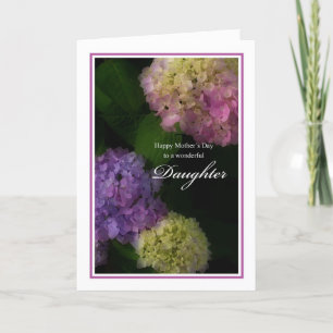 Happy Mother's Day Daughter, Painted Hydrangea Card