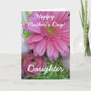 Happy Mother's Day-Daughter-Pink Floral Card
