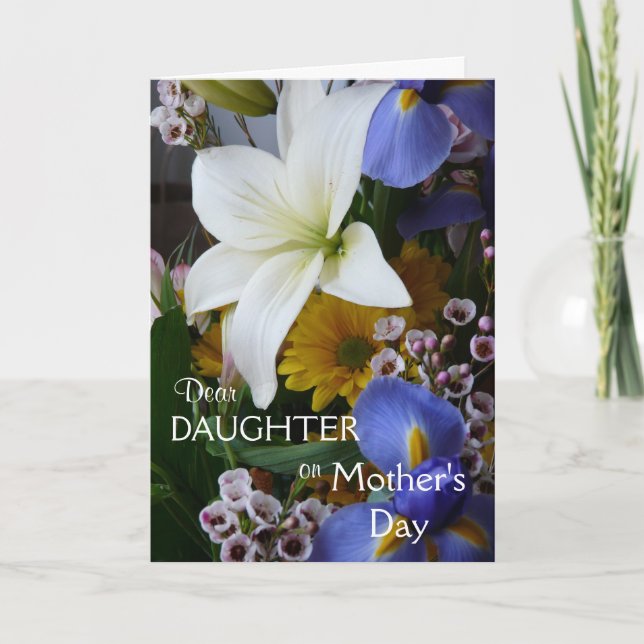 Happy Mother's Day-Daughter-Pretty Floral Card (Front)