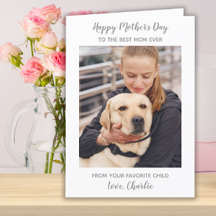 Happy Mother's Day Dog Mum Custom Pet Photo Holiday Card