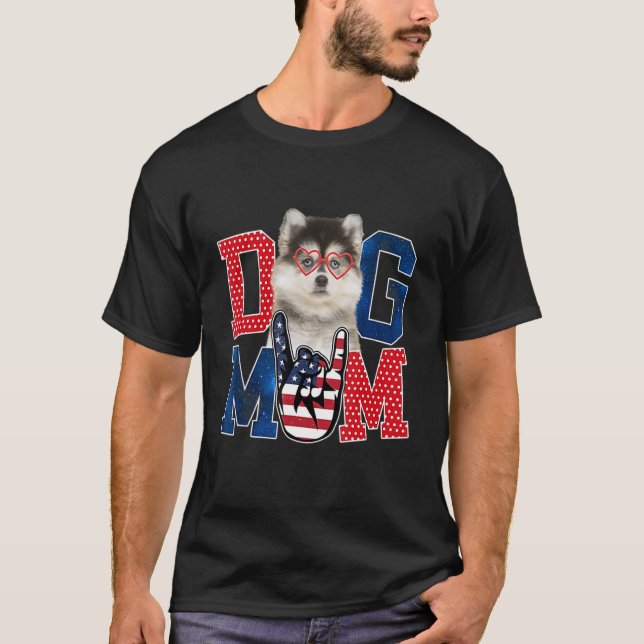 Happy Mother's Day Dog Mum Dog Mother Usa American T-Shirt (Front)