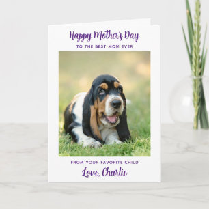 Happy Mother's Day - Dog Photo Worlds Best Dog Mum Card
