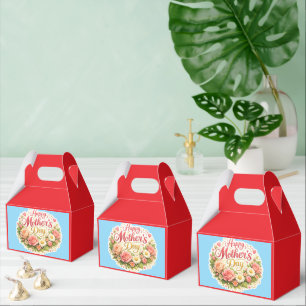 Happy Mother's Day elegant floral red party favour Box