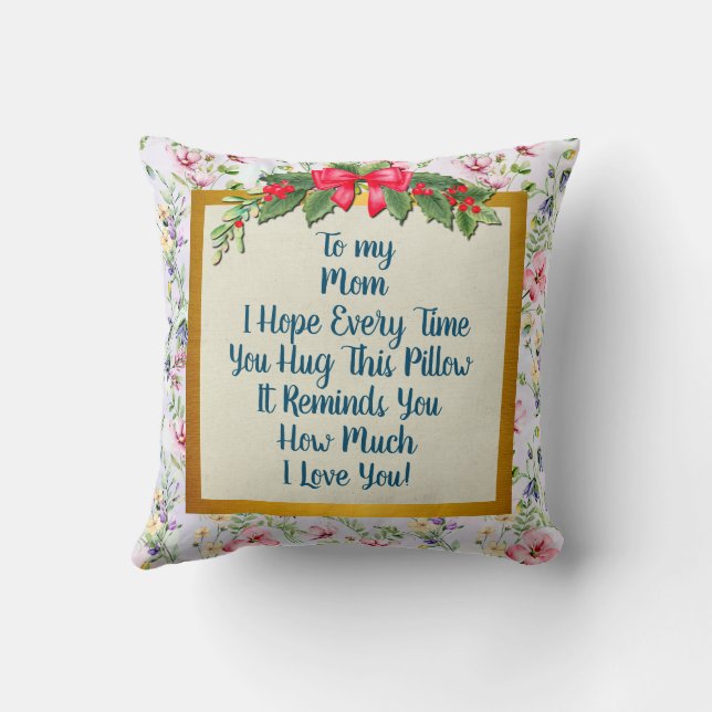 Happy Mother's Day Elegant Modern Photo Cushion (Back)