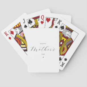 Happy Mother's Day Elegant Script Typography Playing Cards