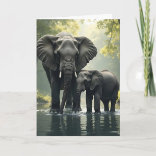 Happy Mother's Day    Elephant Themed Card
