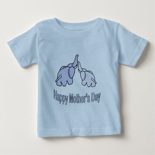 Happy Mothers Day Elephants Baby T-Shirt