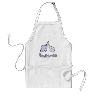 Happy Mothers Day Elephants Standard Apron