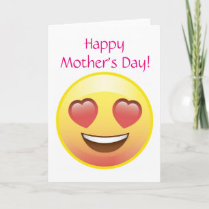 Happy Mother's Day Emoji Blank Greeting Card