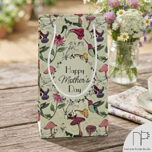 Happy Mothers Day Enchanted Garden Hummingbird Small Gift Bag
