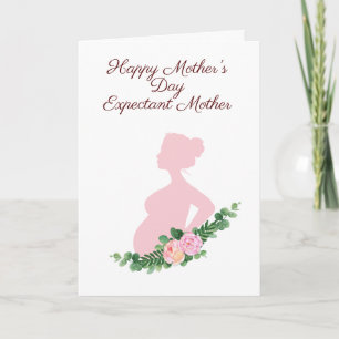 Happy Mother's Day, Expectant Mother, Silhouette Card