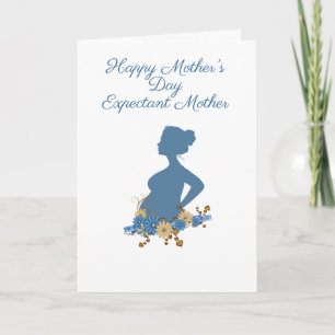 Happy Mother's Day, Expectant Mother, Silhouette Card