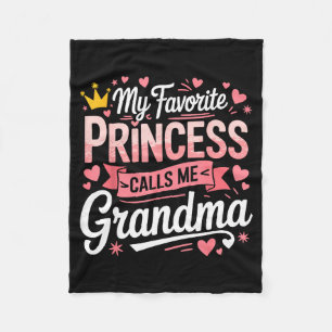 Happy mother's day favorite princess call grandma fleece blanket