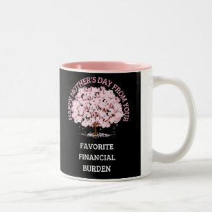Happy Mother's Day Favourite Financial Burden Two-Tone Coffee Mug