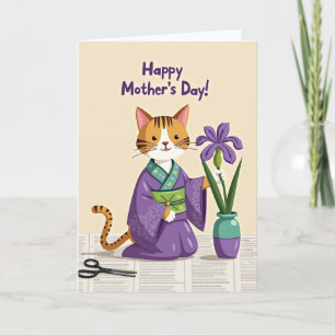Happy Mothers Day Feline Card