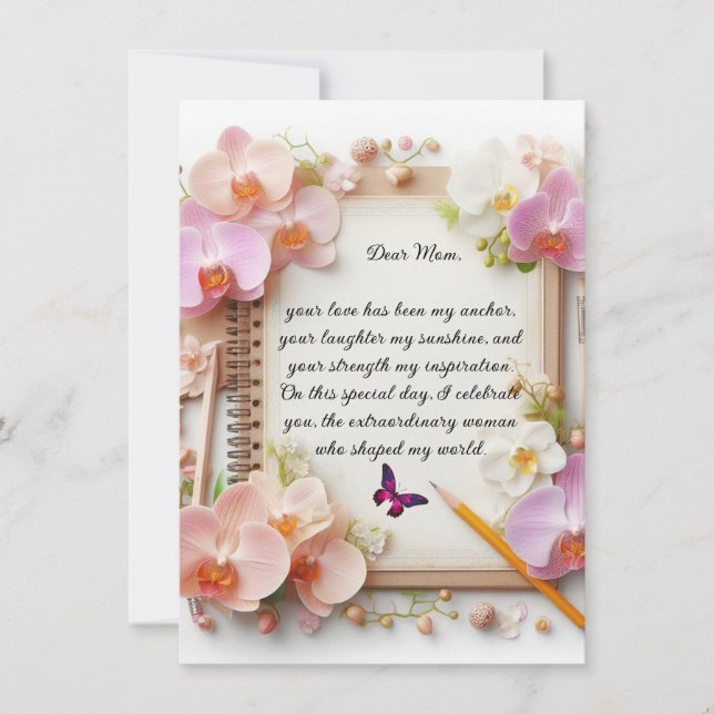 Happy Mother's Day Flat Greeting Card (Front)