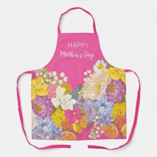 Happy Mother's Day Floral Blooms Apron