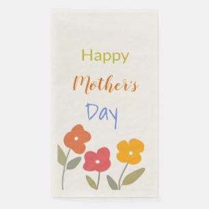 Happy Mother's Day Floral Blooms    Napkin