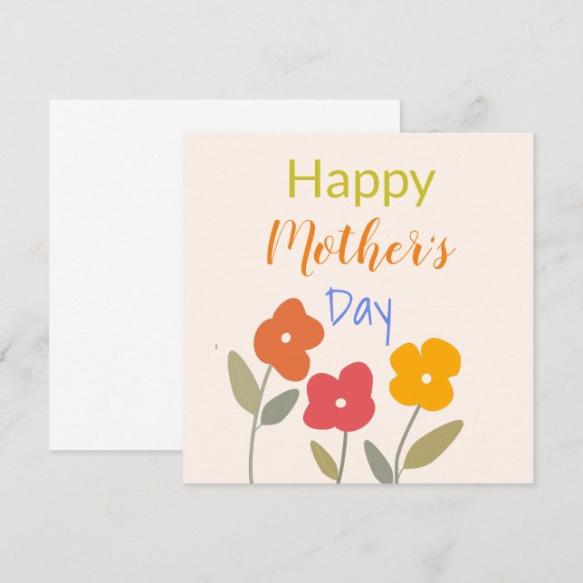 Happy Mother's Day Floral Blooms     Postcard (Front/Back)