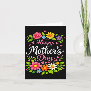 Happy Mothers Day Floral Cute Flower Colourful Fun Card