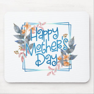 Happy Mother's Day Floral Frame Mousepad