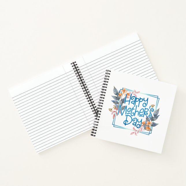 Happy Mother's Day Floral Frame | Notebook (Inside)