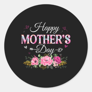 Happy Mothers Day Floral Gifts For Mum Grandma Mum Classic Round Sticker