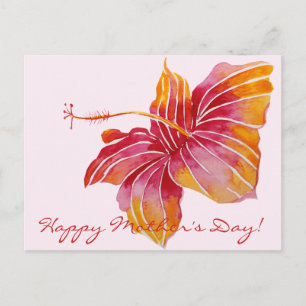 Happy Mother's Day    Floral Hawaii Postcard