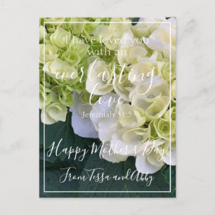 Happy Mother's Day Floral Love Bible Verse Custom Postcard