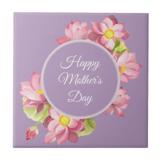 Happy Mother's Day Floral Tile