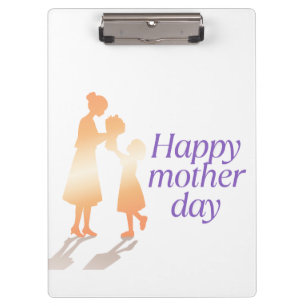 Happy Mother's Day Floral Typography – Elegant Clipboard