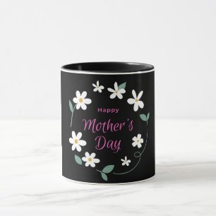 Happy Mother's Day Floral Wreath Design Mug
