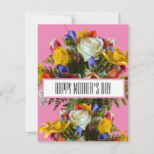 HAPPY MOTHERS DAY FLOWERS FLORAL PINK