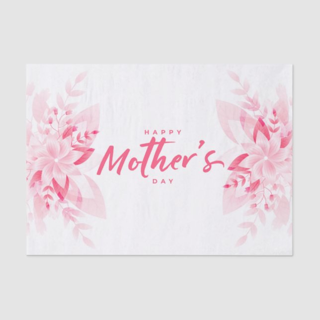 Happy Mother's Day (Flowers) Tissue Paper (Front)