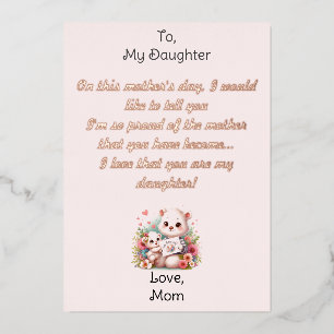 Happy Mothers Day Foil Holiday Card